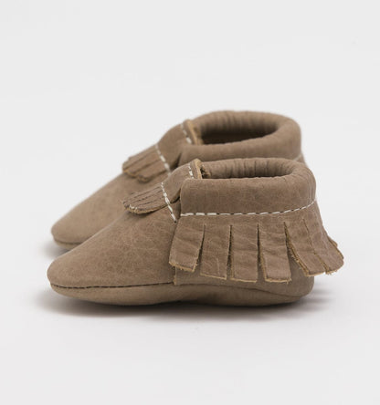 Freshly Picked Moccasins, Newborn - Weathered Brown - FPN12071