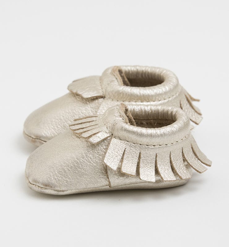 Freshly Picked Moccasins, Size 3 - Platinum - FP11009-3