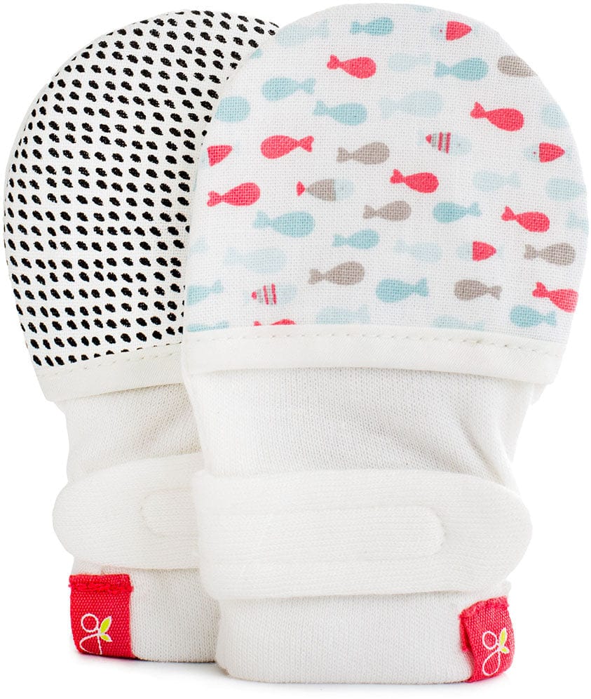 Goumikids Mitts, School of Fish Aqua (0-3 Months) - 6.89407E+11