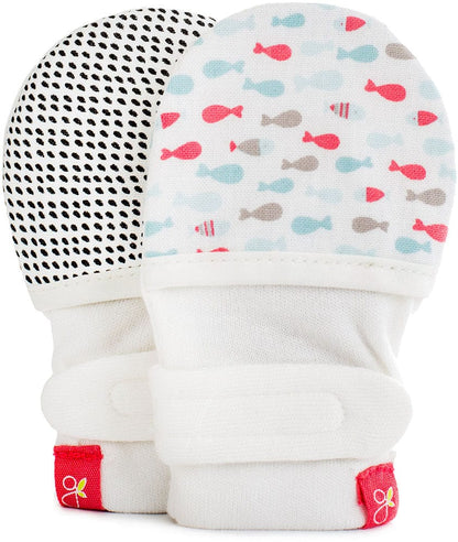 Goumikids Mitts, School of Fish Aqua (0-3 Months) - 6.89407E+11