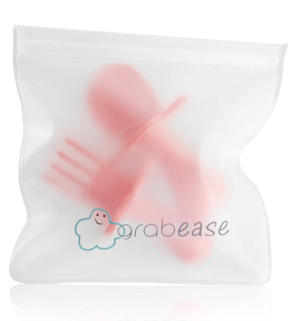Grabease First Self Feeding Utensil Set - Orange