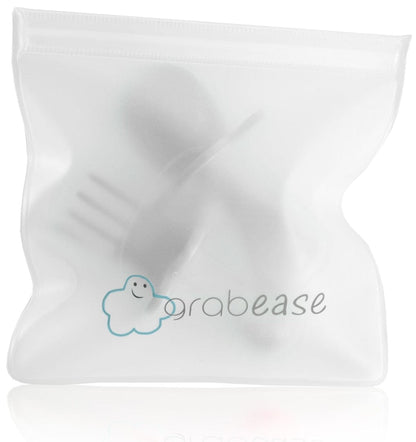 Grabease First Self Feeding Utensil Set - White