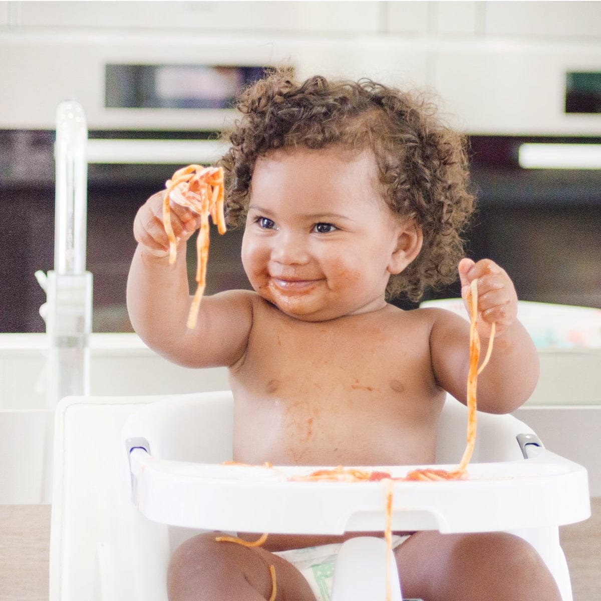 Grabease First Self Feeding Utensil Set - White