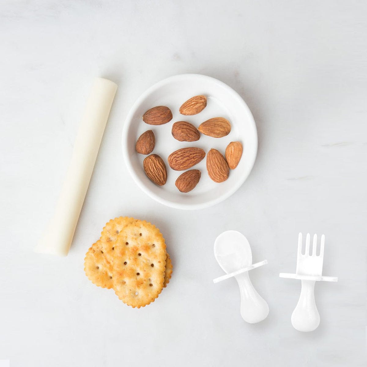 Grabease First Self Feeding Utensil Set - White