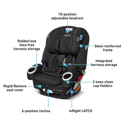 Graco 4Ever DLX SnugLock 4-in-1 Convertible Car Seat - Tomlin - 2139086