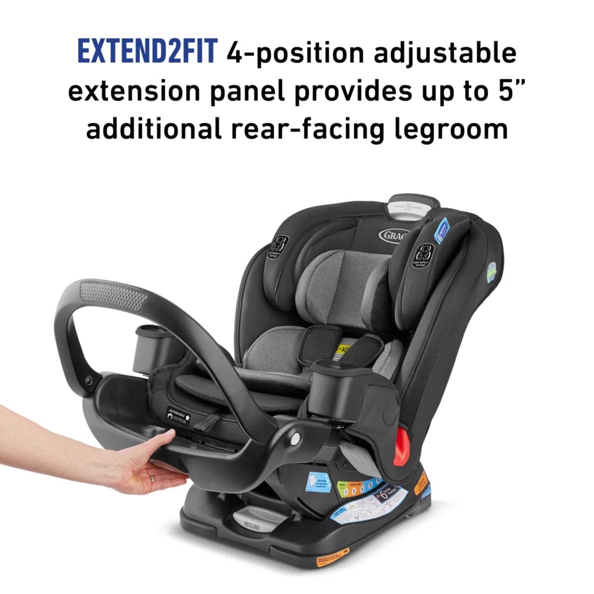 Graco Extend2Fit 3-in-1 Convertible Car Seat with Anti-Rebound Bar - Zane - 2151914