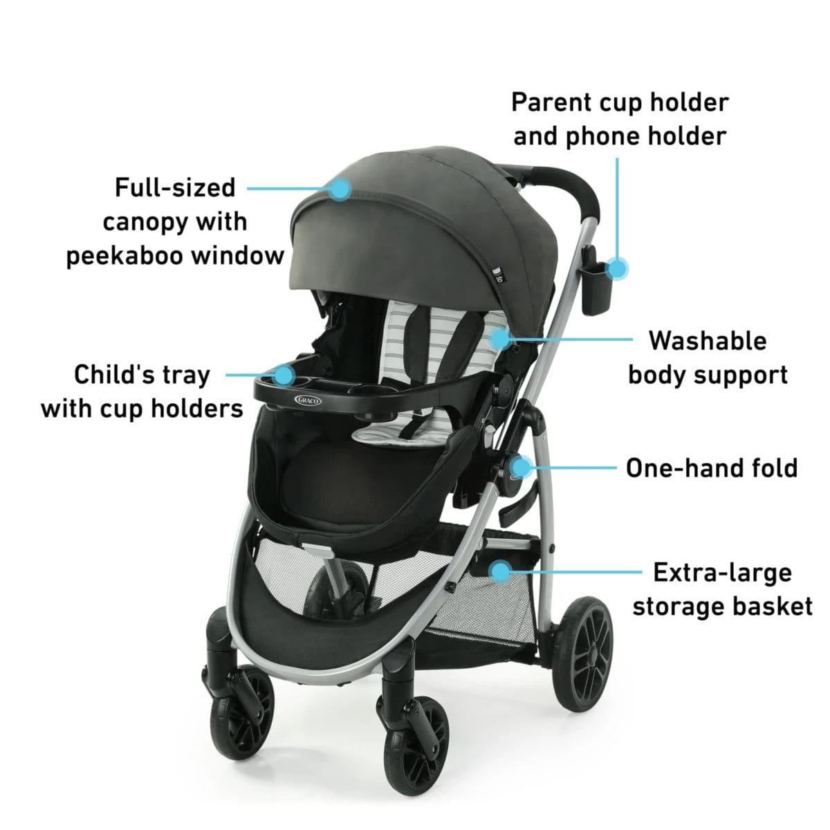Graco Modes Pramette DLX Stroller - Hamilton - 2173822