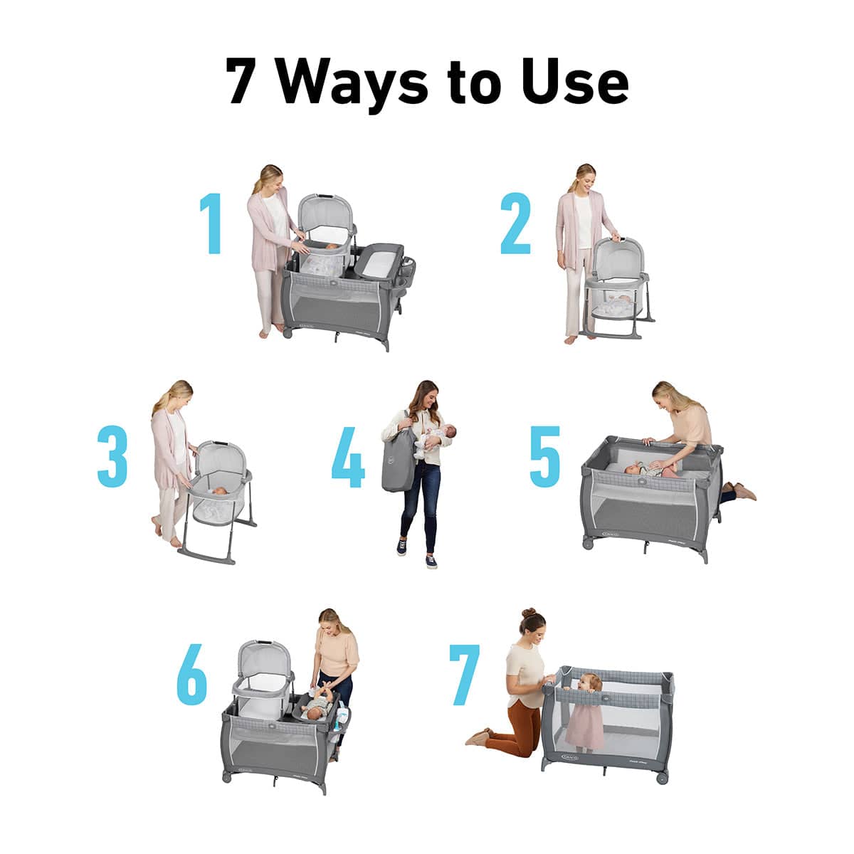 Graco Pack 'n Play Day2Dream Travel Bassinet Playard - Alaska - 2137835