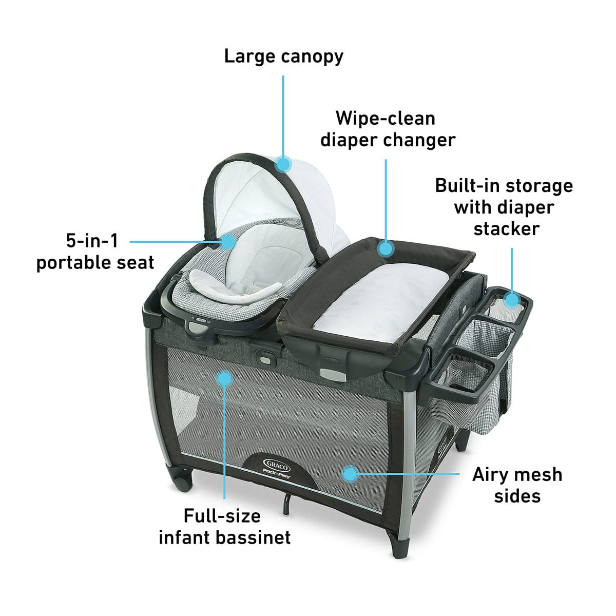 Graco Pack 'n Play Rock 'n Grow Playard - Orson - 2121215