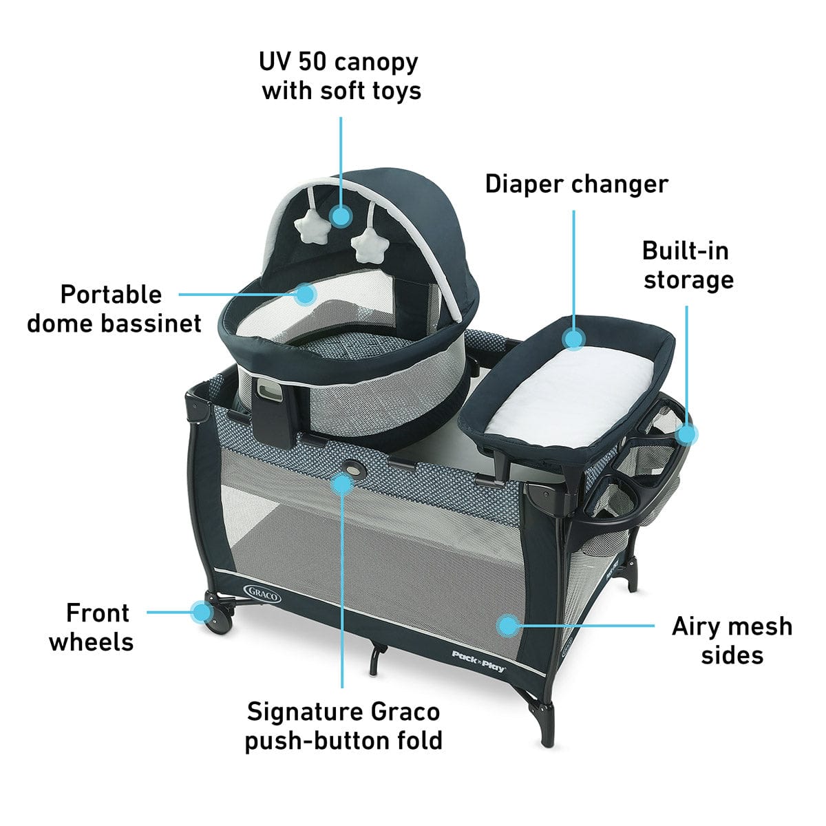 Graco Pack 'n Play Travel Dome LX Playard - Leyton - 2110536
