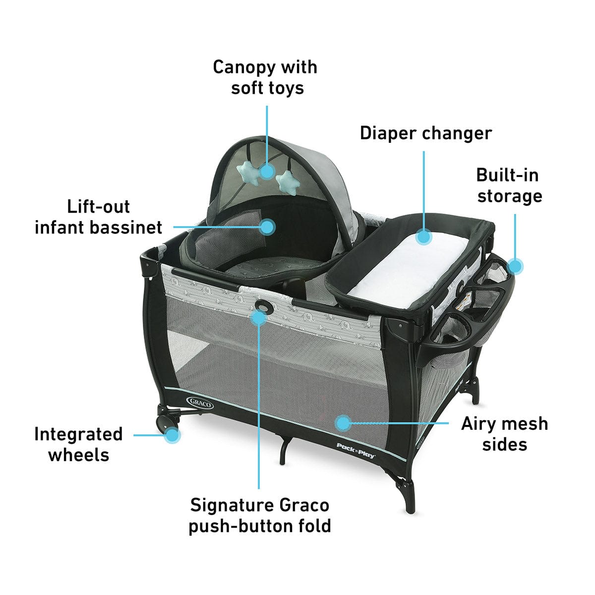 Graco Pack 'n Play Travel Dome Playard - Archie - 2111366