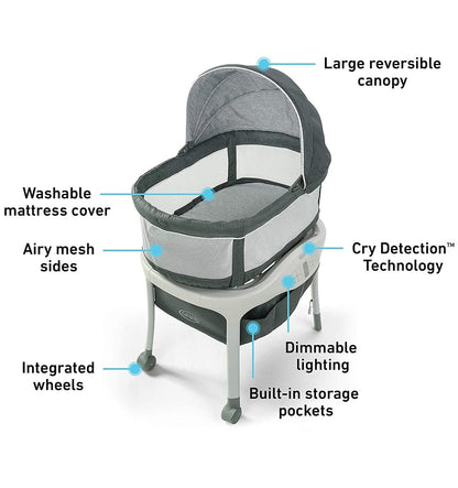 Graco Sense2Snooze Bassinet with Cry Detection Technology - Ellison