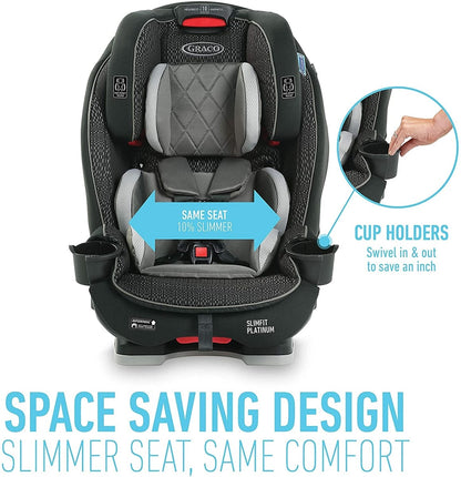Graco SlimFit Platinum 3-in-1 Narrow All-in-One Convertible Car Seat - Hurley - 2077126