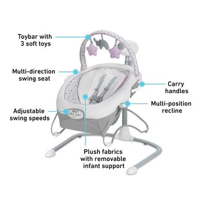 Graco Soothe 'n Sway LX Swing with Portable Bouncer - Camila
