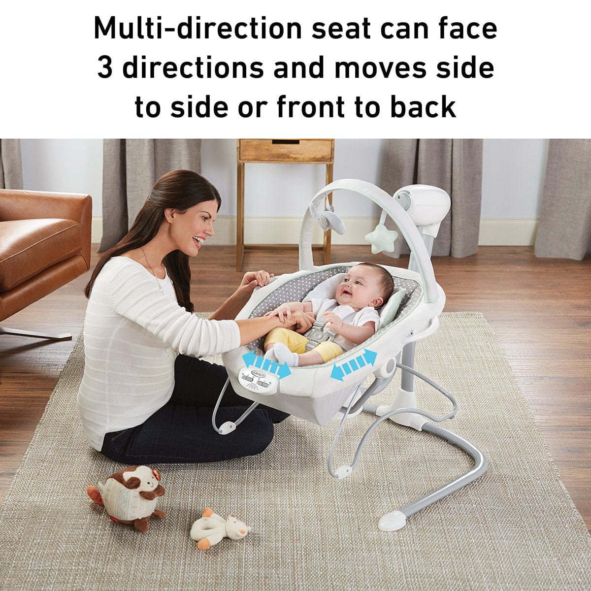 Graco Soothe 'n Sway LX Swing with Portable Bouncer - Derby - 2140066