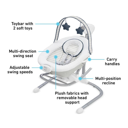 Graco Soothe 'n Sway Swing with Portable Rocker - Alex - 2140067