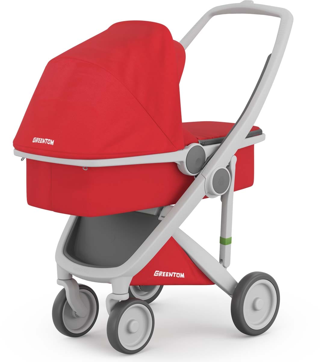 Greentom Carrycot Stroller - Grey/Red - 8.71932E+12