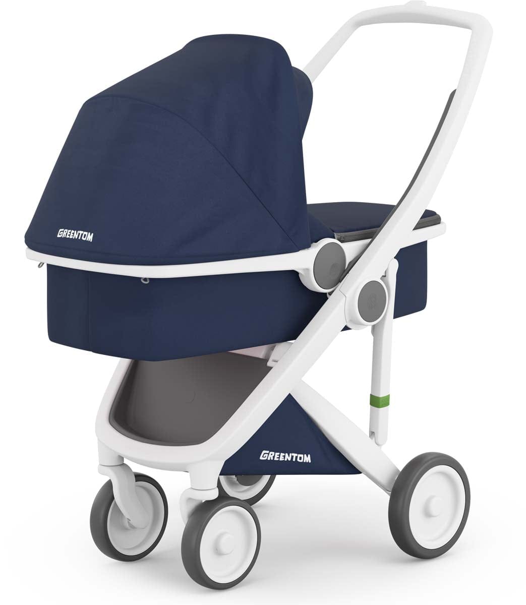 Greentom Carrycot Stroller - White/Blue - 8.71932E+12