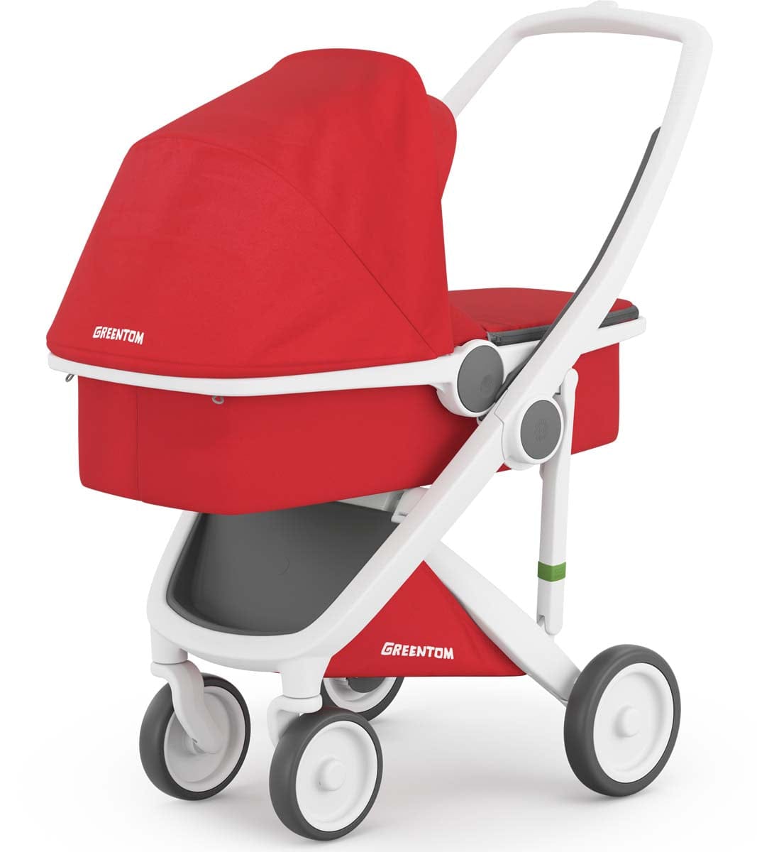 Greentom Carrycot Stroller - White/Red - 8.71932E+12