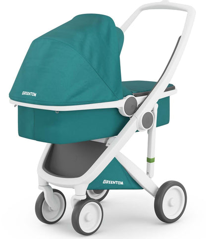 Greentom Carrycot Stroller - White/Teal - 8.71932E+12