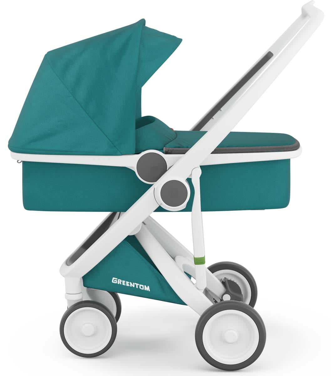 Greentom Carrycot Stroller - White/Teal - 8.71932E+12