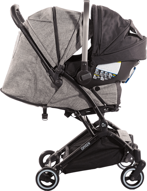guzzie+Guss Oxygen Compact Stroller - Salt & Pepper - GG030SP