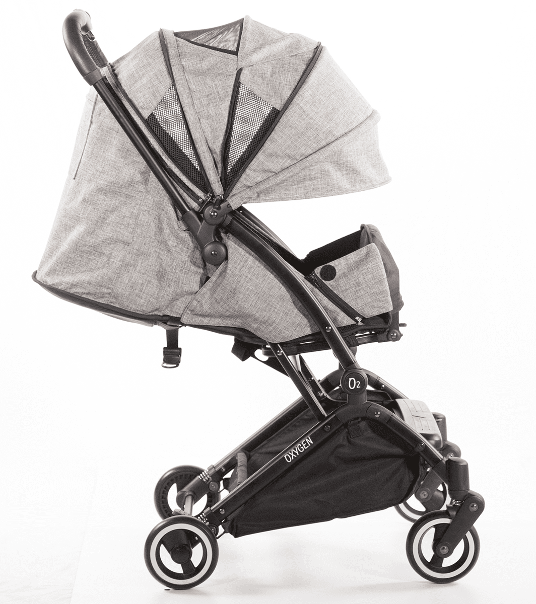 guzzie+Guss Oxygen Compact Stroller - Salt & Pepper - GG030SP