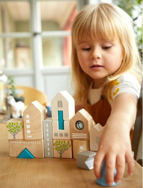 HABA Bad Rodach 18 Piece Wooden Building Blocks - 305531