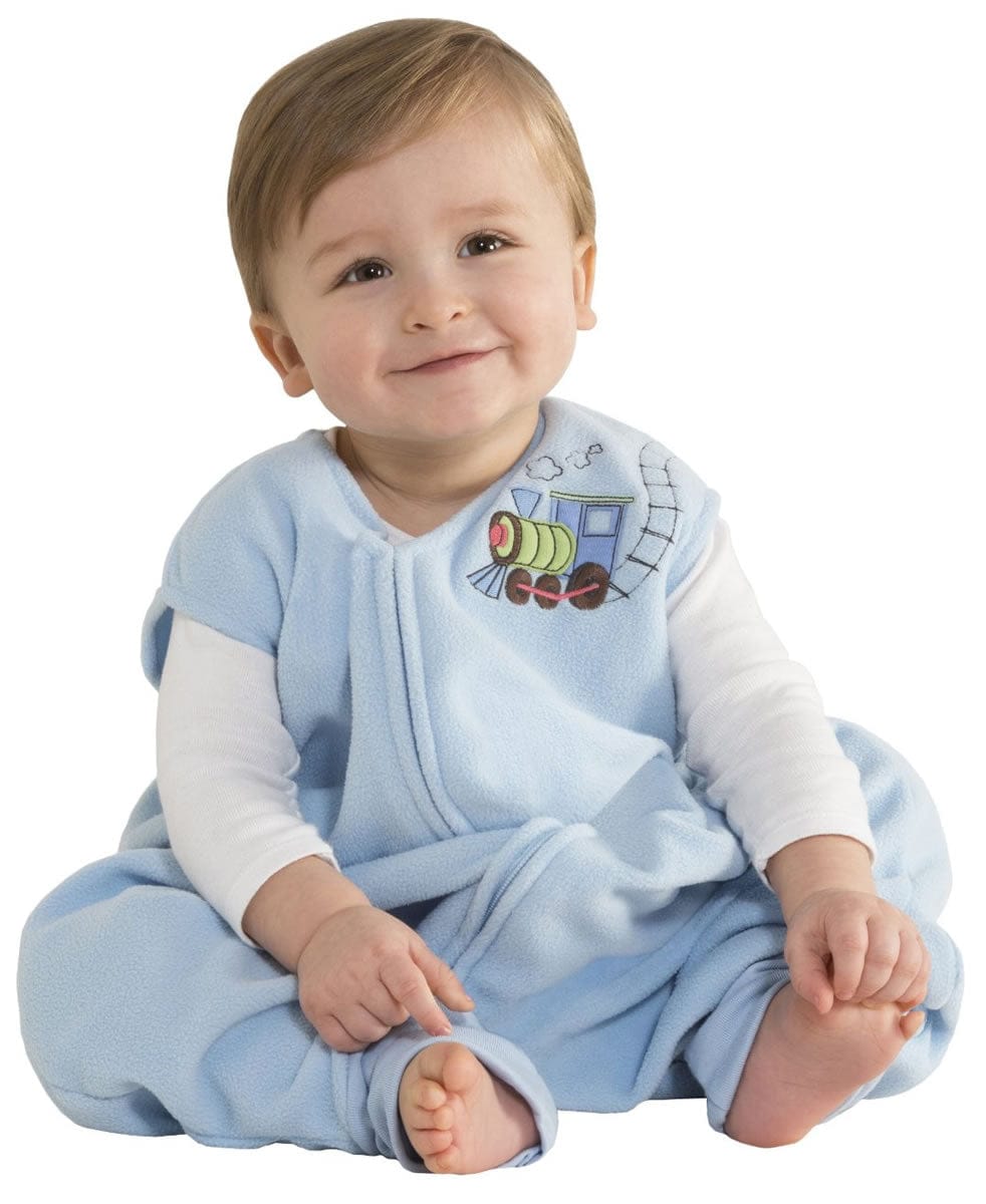 HALO SleepSack Early Walker, Micro-Fleece, Blue Train, Medium - 2799-HALO