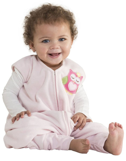 HALO SleepSack Early Walker, Micro-Fleece, Pink Owl, Large - 2800-HALO