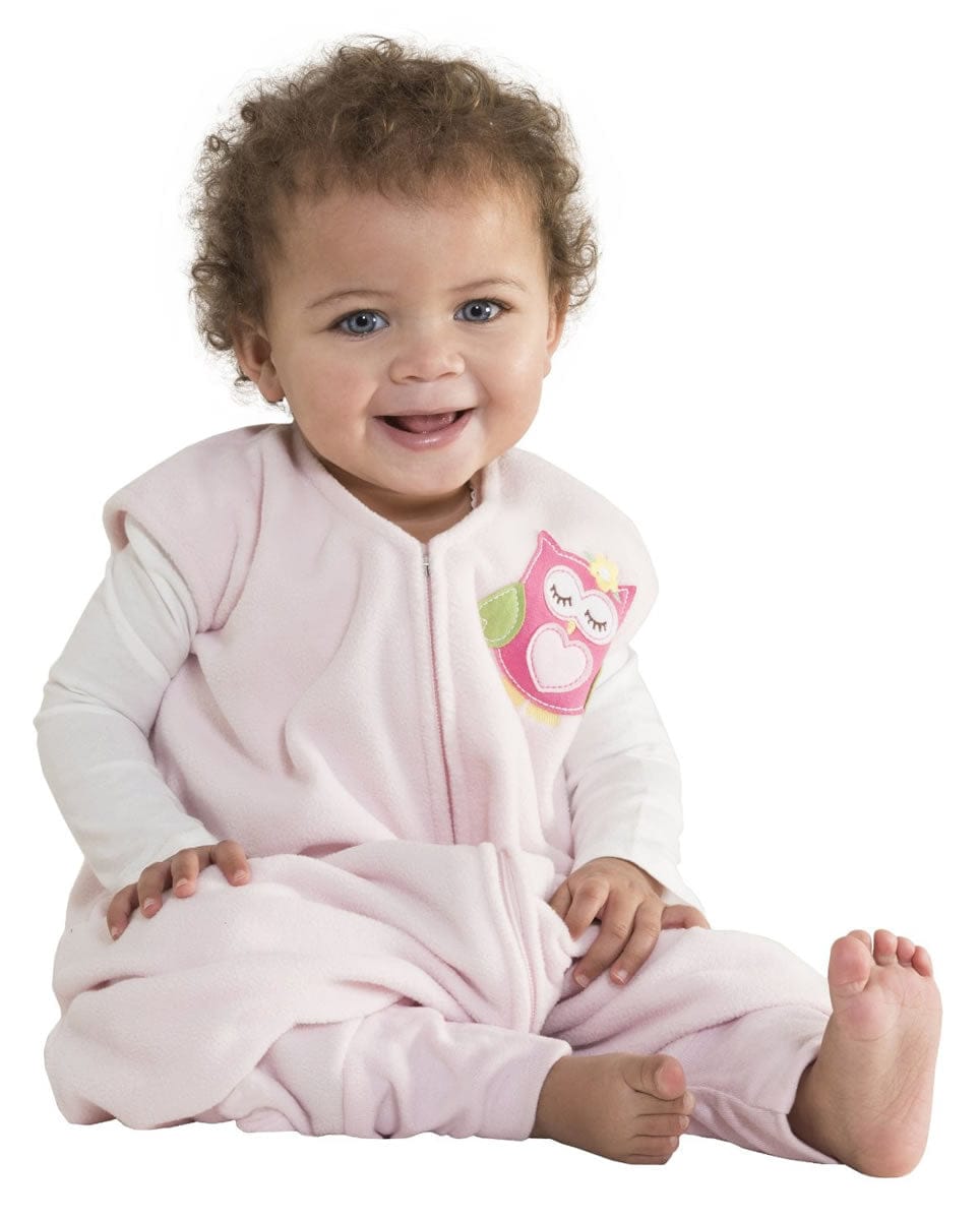 HALO SleepSack Early Walker, Micro-Fleece, Pink Owl, Medium - 2798-HALO
