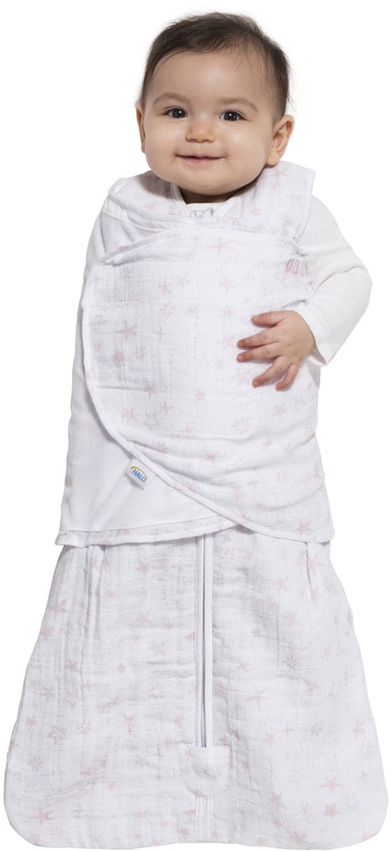 Halo SleepSack Quilted Muslin Swaddle - Constellation Pink (Newborn) - 4064-HALO