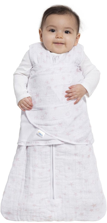 Halo SleepSack Quilted Muslin Swaddle - Constellation Pink (Small) - 4065-HALO
