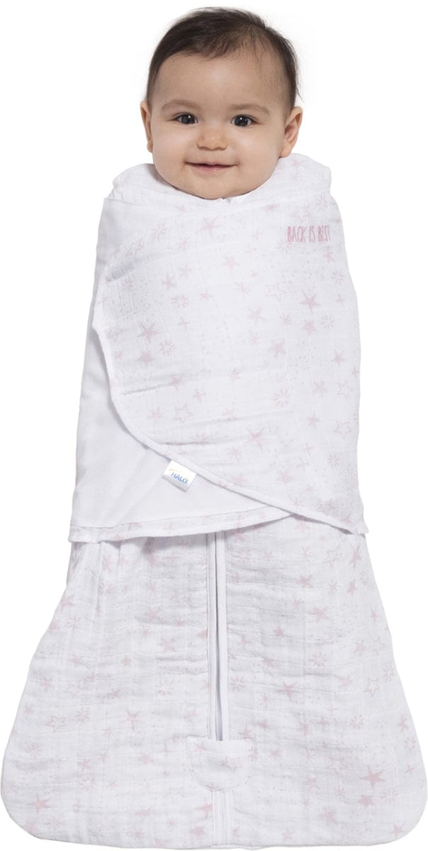 Halo SleepSack Quilted Muslin Swaddle - Constellation Pink (Small) - 4065-HALO