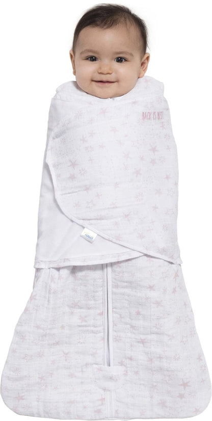 Halo SleepSack Quilted Muslin Swaddle - Constellation Pink (Small) - 4065-HALO