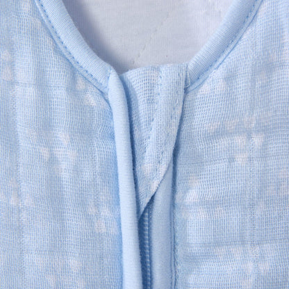 Halo SleepSack Quilted Muslin Wearable Blanket - Pyramid Blue (Medium) - 4075-HALO