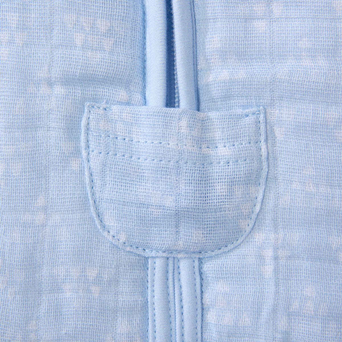 Halo SleepSack Quilted Muslin Wearable Blanket - Pyramid Blue (Medium) - 4075-HALO