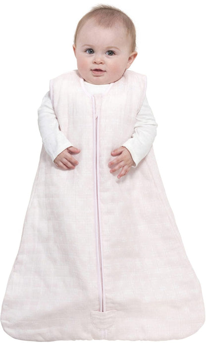 Halo SleepSack Quilted Muslin Wearable Blanket - Pyramid Pink (Medium) - 4071-HALO