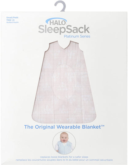 Halo SleepSack Quilted Muslin Wearable Blanket - Pyramid Pink (Medium) - 4071-HALO