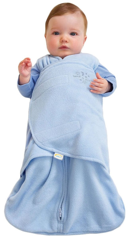 HALO SleepSack Swaddle, Micro-Fleece, Baby Blue, Newborn - 292-HALO