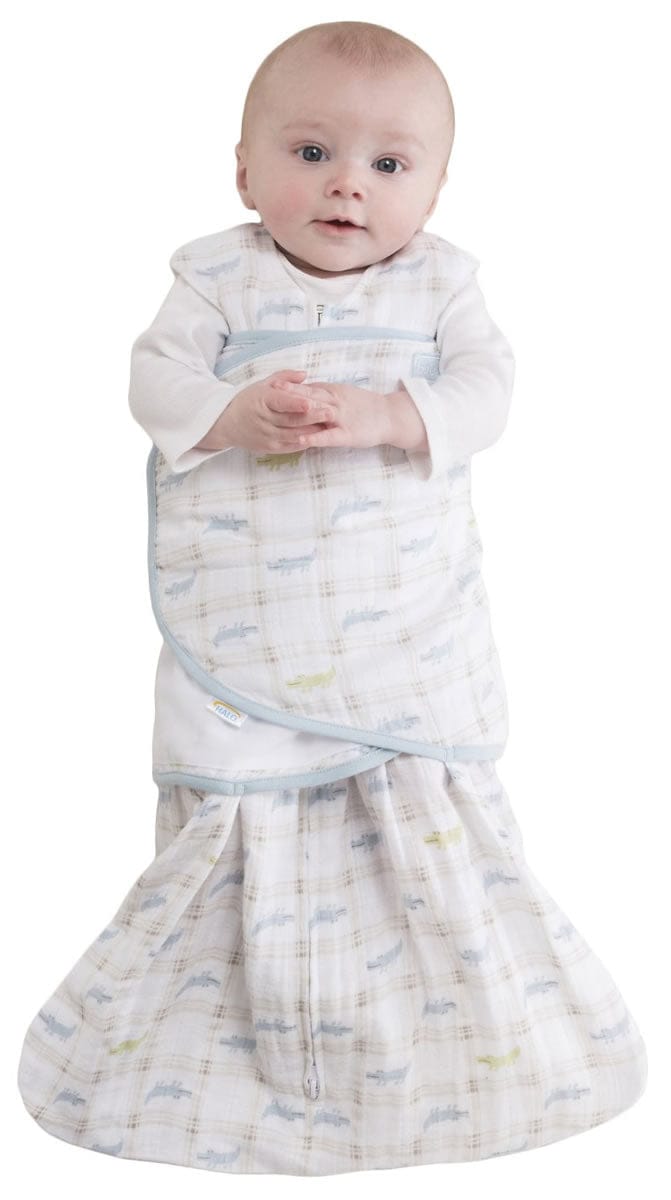 HALO SleepSack Swaddle, Muslin, Gator Plaid, Newborn - 3539-HALO