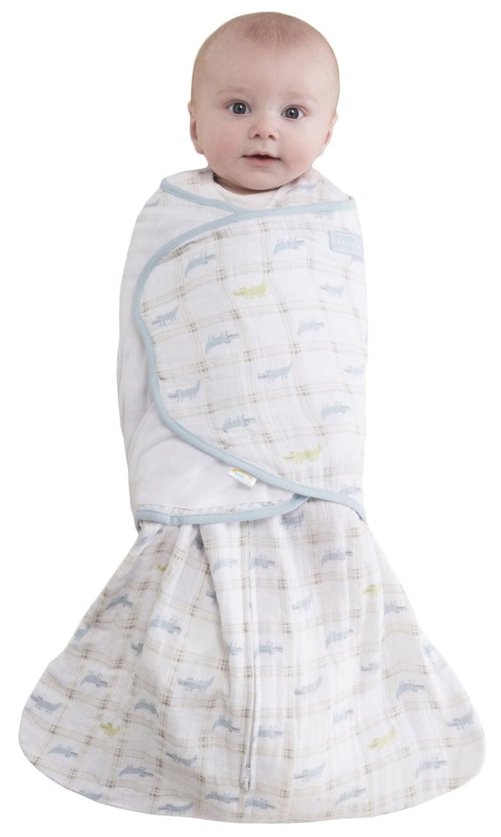 HALO SleepSack Swaddle, Muslin, Gator Plaid, Newborn - 3539-HALO