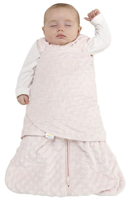 HALO SleepSack Swaddle, Velboa, Pink Plush Dots, Newborn - 1301-HALO