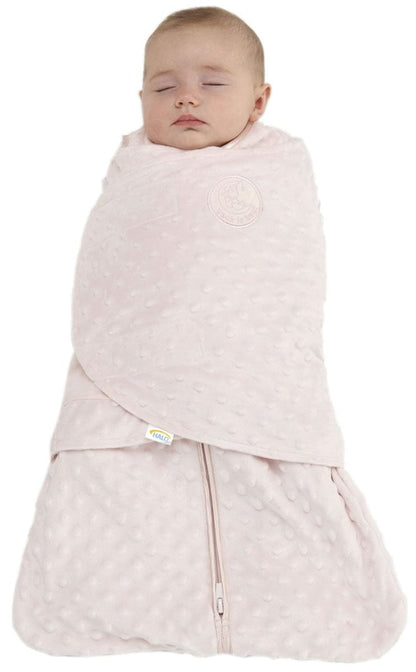 HALO SleepSack Swaddle, Velboa, Pink Plush Dots, Newborn - 1301-HALO