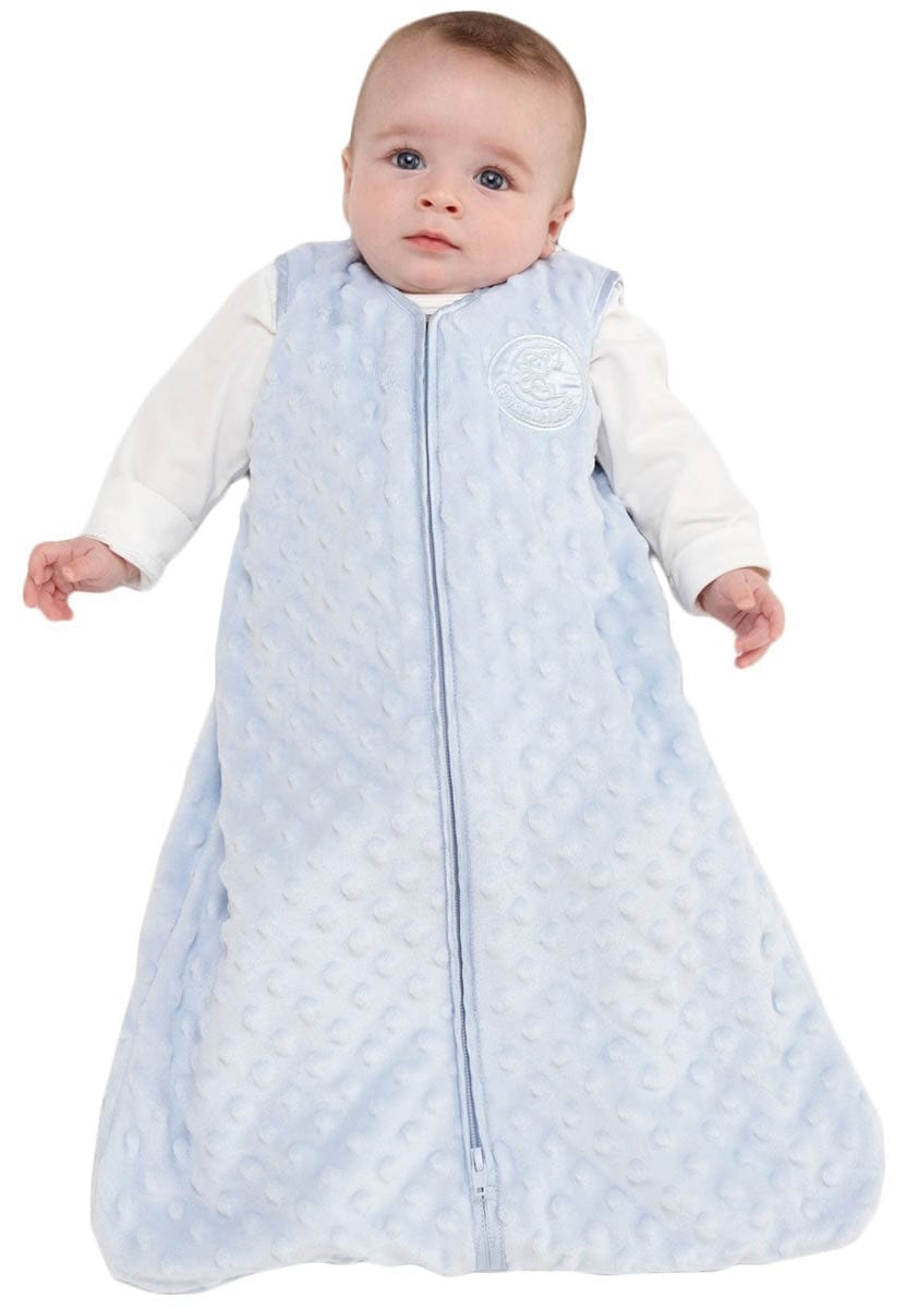 HALO SleepSack Wearable Blanket, Micro-Fleece, Blue Plush Dots, Large - 2878-HALO