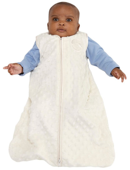 HALO SleepSack Wearable Blanket, Micro-Fleece, Cream Plush Dots, Large - 2879-HALO