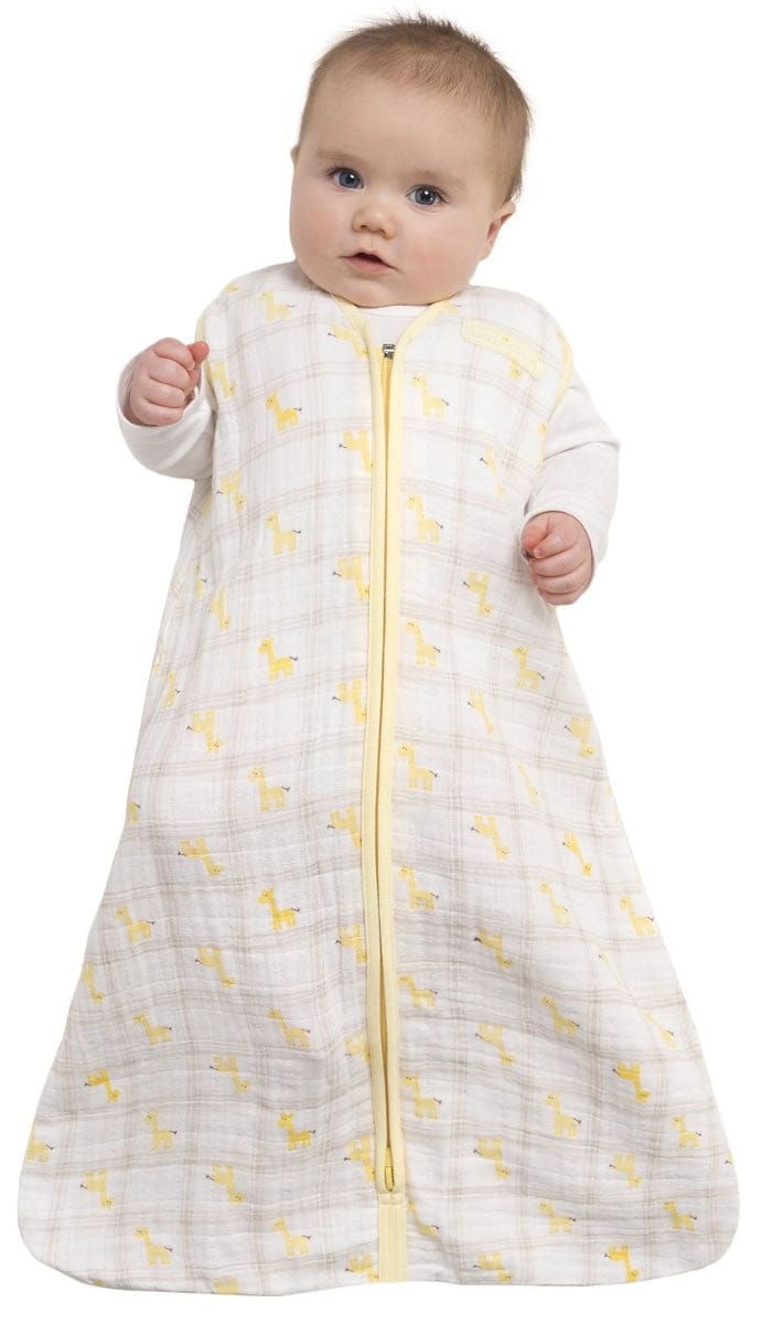 HALO SleepSack Wearable Blanket, Muslin, Giraffe Plaid, Small - 3543-HALO