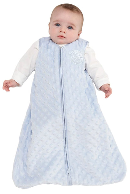 HALO SleepSack Wearable Blanket, Velboa, Blue Plush Dots, Small - 1130-HALO