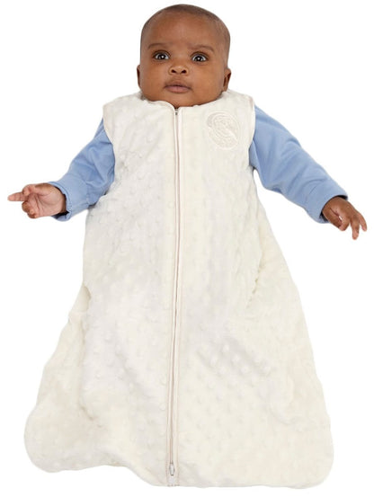 HALO SleepSack Wearable Blanket, Velboa, Cream Plush Dots, Small - 1131-HALO