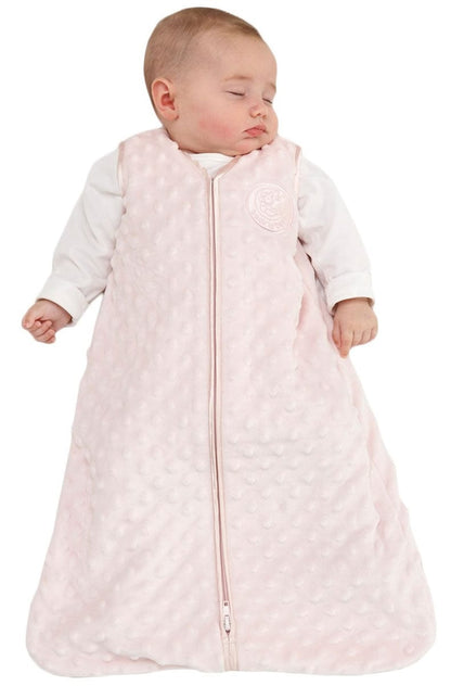 HALO SleepSack Wearable Blanket, Velboa, Pink Plush Dots, Small - 1129-HALO